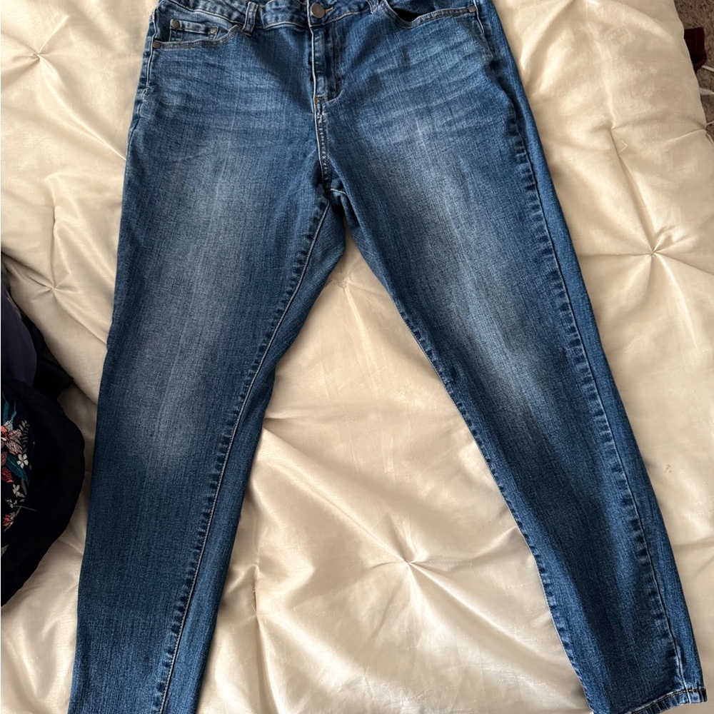 City Chic Dark Blue Ankle Jeans
